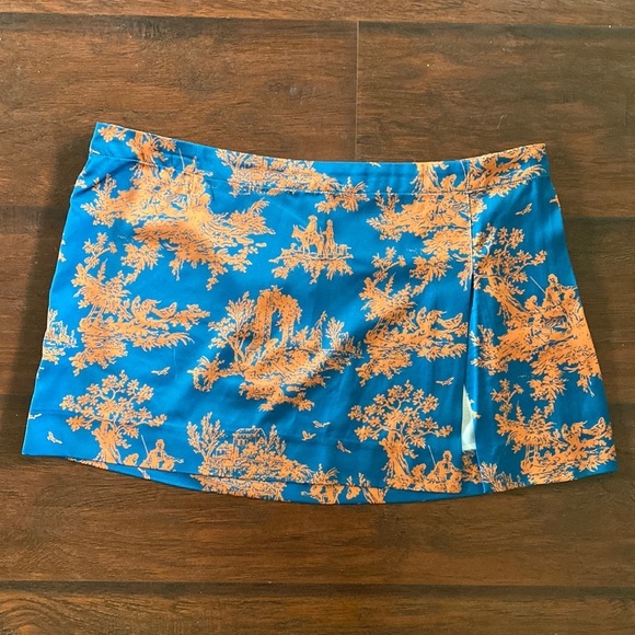 Miaou Dresses & Skirts - Miaou Low Rise Printed Micro Mini‎ Skirt in Marmalade Toile